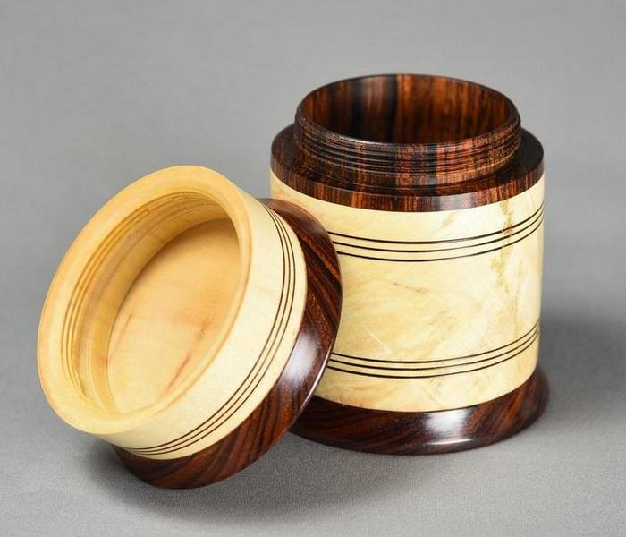 Threaded Cocobolo Box Open
